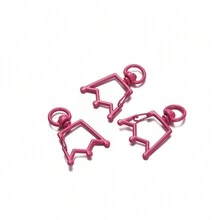 5pcs/pack Enamel Crown Keychain Diy Handmade Jewelry Pendant Accessory - one-size - View 7