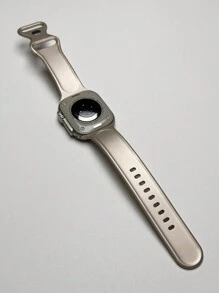 1入款通用矽膠錶帶配件,適用於蘋果手錶 S8/ultra/se/s7/s6/s5/s4/s3/s2/s1 - 銀色 - 查看 6