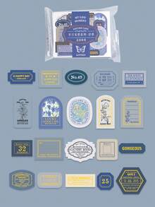 40pcs/pack Vintage Pattern Stickers - Multicolor - View 11