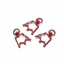 5pcs/pack Enamel Crown Keychain Diy Handmade Jewelry Pendant Accessory - one-size - View 13