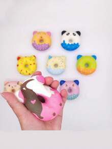 1入隨機風格慢回彈卡通甜甜圈形減壓玩具,適用於青少年 - 彩色 - 查看 5