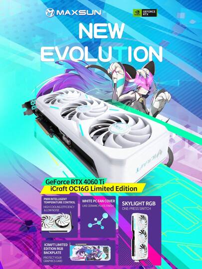 maxsun RTX 4060 Ti グラフィックボード Amazon.co.jp: maxsun GeForce RTX 4060 Ti iCraft OC Ltd