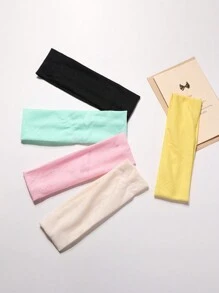 1pc Baby Headband, Simple Solid Color, Lightweight And Breathable - Yellow - View 2