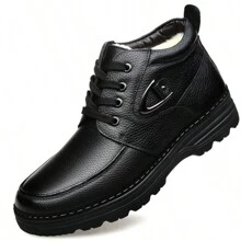 Stylish Warm And Comfortable Men's Winter Boots - Black - View 4