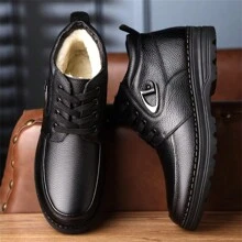 Stylish Warm And Comfortable Men's Winter Boots - Black - View 1