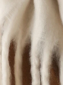 1 件女士冬季围巾马毛黑色仿羊绒披肩和围巾厚实保暖女士时尚平原流苏拉毛绒围巾户外女士披肩