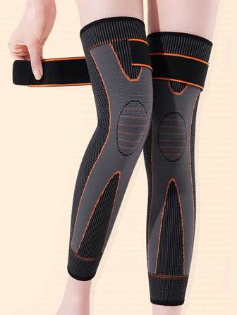 XIESHOU Calentador De Rodilla Para Hombre Con Correa, Equipo De Protección Extra Largo Para Deportes, Rodilla Para Ancianos A Prueba De Frío, 1 Par