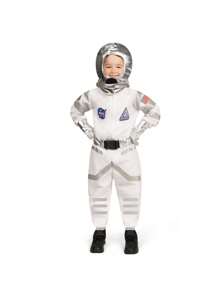 Spooktacular Creations Astronaut Costume Halloween Costume for Kids, Astronaut Helmet, Space Suit, Halloween Costume for Boys Girls - 白色 - 查看 3