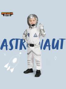 Spooktacular Creations Astronaut Costume Halloween Costume for Kids, Astronaut Helmet, Space Suit, Halloween Costume for Boys Girls - 白色 - 查看 5