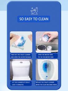 10 件/包蓝色泡沫马桶清洁剂，带茉莉花香味，家庭清洁用品，香味块，随机旧/新包装 - 藍色 - 查看 6