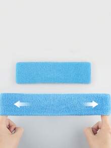 1 件裝吸汗運動頭帶,適合跑步、健身、瑜伽 - 黑色 - 查看 3