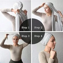 Của phụ nữ Vàng Dây buộc tóc , Màu thuần Dài Ánh sáng Đàn hồi Dây buộc tóc , Mùa Đông , Với Bện Kẹp tóc - Màu vàng - Xem 5