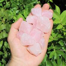 2入組天然玫瑰石英未切割寶石波西米亞風格 - 玫瑰石英 - 查看 1