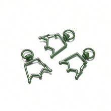 5pcs/pack Enamel Crown Keychain Diy Handmade Jewelry Pendant Accessory - one-size - View 11