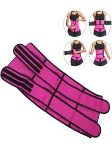 Cinturón ajustable de cintura para mujer, moldeador para ejercicios posparto, cinturilla de corsé,moldeador de cuerpo adelgazaste - Rosa - Ver 4