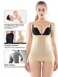 Định Hình Cơ Thể Áo liền quần chặt Với Kiểm soát bụng Và Nâng mông - Màu be - Xem 3