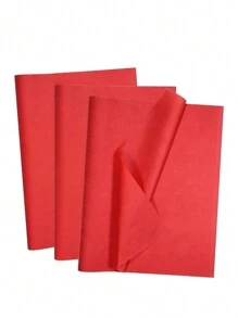 100 Sheets Gift Bag Tissue Paper, 50x35cm Art Paper For Gift, Game, Birthday, Mother's Day, Graduation Ceremony, Gift Wrapping, Craft, Diy Paper Flowers, Red - Red - View 1