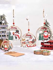 1 Pieza Ornamenta En Forma De Bolsa De Regalos De Santa Claus En Navidad - Rojo - Ver 1