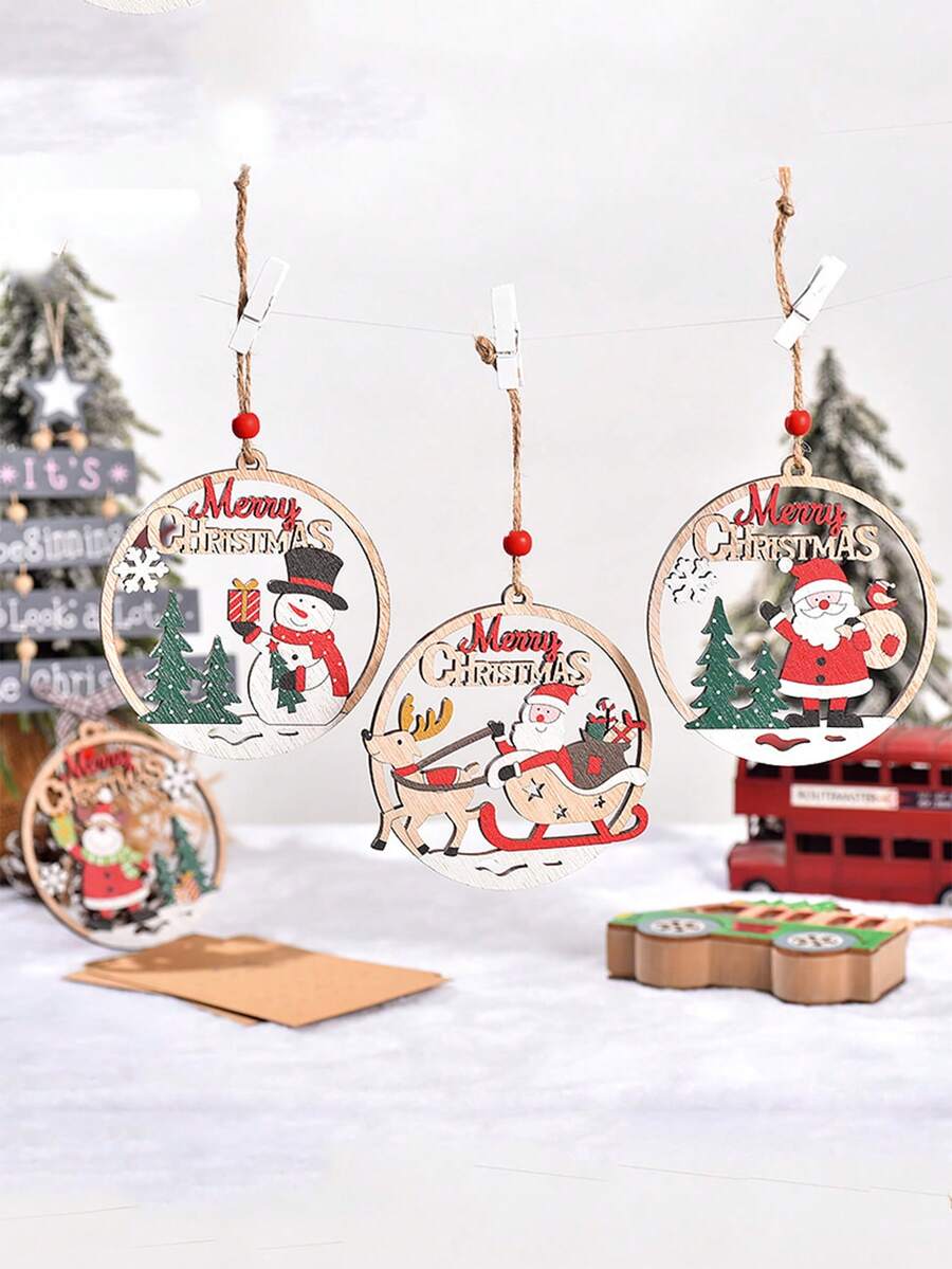 1 Pieza Ornamenta En Forma De Bolsa De Regalos De Santa Claus En Navidad - Rojo - Ver 1