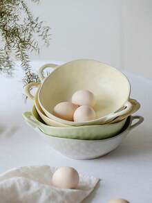 1 件，小麦秸秆饭碗，家用圆形陶瓷碗，用于面条水果汤米饭莎拉，轻巧且牢不可破，适用于洗碗机和微波炉，餐具，厨房用品