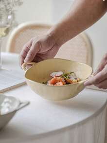 1 件，小麦秸秆饭碗，家用圆形陶瓷碗，用于面条水果汤米饭莎拉，轻巧且牢不可破，适用于洗碗机和微波炉，餐具，厨房用品