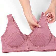 Bra Sujetador deportivo con cremallera frontal  38B-HotFashion HOT SALE - Albaricoque - Ver 2
