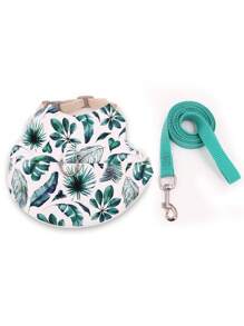 Supet 1 Peça Conjunto De Arnês E Guia Para Animais De Estimação Respirável E Fashion Com Padrão Impresso Para Atividades Ao Ar Livre (adequado Para Coelhos)