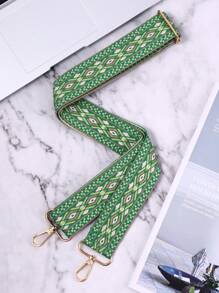 1pc Green Embroidered Bag Strap Adjustable And Detachable Suitable For Handbags Wallets Cross-Body Bags Fashionable Gift Decor Gift Accessories