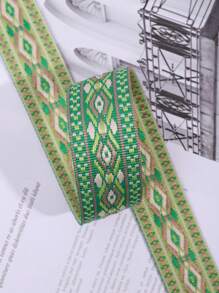 1pc Green Embroidered Bag Strap Adjustable And Detachable Suitable For Handbags Wallets Cross-Body Bags Fashionable Gift Decor Gift Accessories