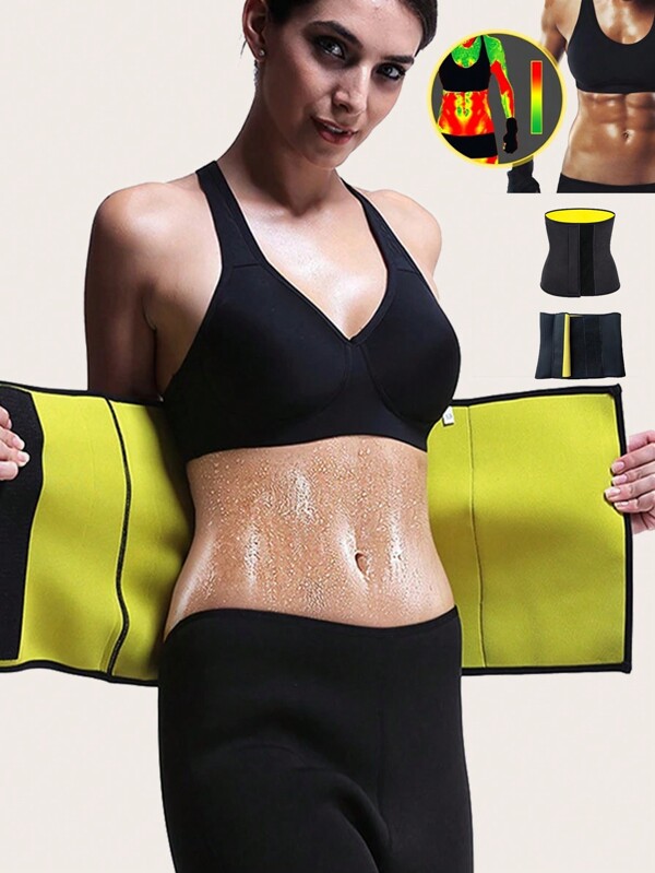 1 pezzo Cintura da vita sportiva e outdoor per fitness, colore: nero, Shapewear Cinturino modellante per vita