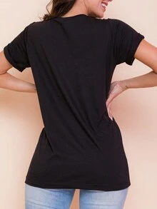 Women T-Shirts - 黑色 - 查看 2