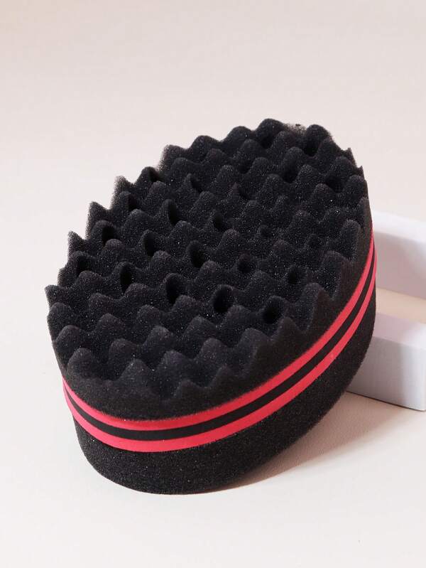 Wave Shaped Hair Brush, 1pc Fibre Material Curly Hair Sponge Wave Hairstyle Care Tool Hair Care Brush For Curls, Free Style Wave Hair Sponge Brush,Hair Tools,Hair Products And Accessories For Barber Salon Beauty Travel Essentials