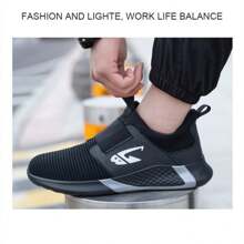 Men's & Women's Fashionable, Anti-smashing, Anti-stabbing, Breathable, Slip-resistant, Shock-absorbing, Steel Toe, Outdoor, Cushioning Safety Shoes For Work, Hiking, Mountain Climbing