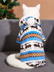 1 件聖誕風格冬季寵物連身衣，尺寸偏小，我們建議買大一號