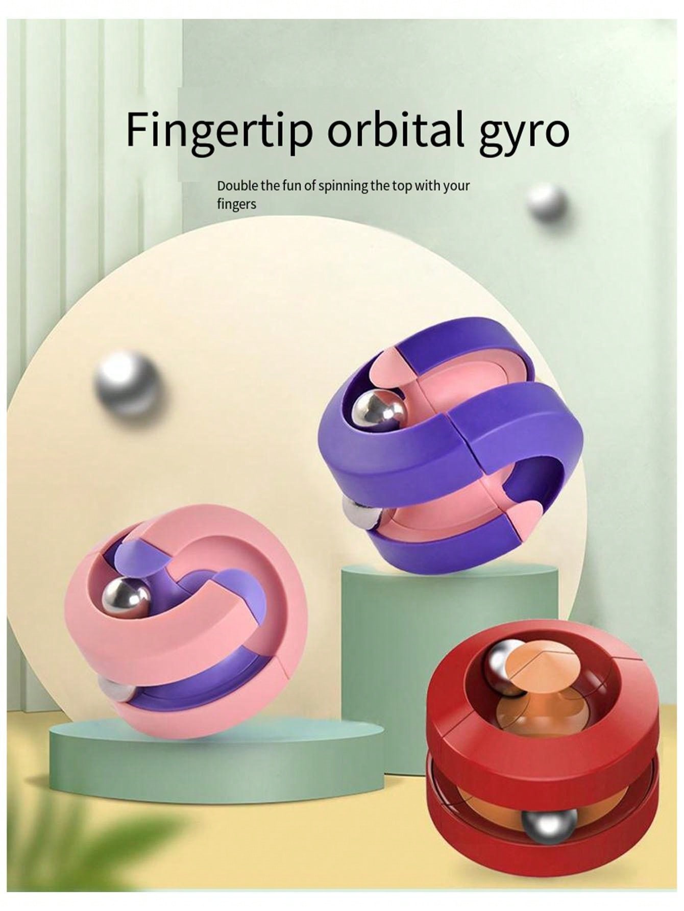 1pc Creative Track Ball Bearing Gyroscope Adult Toy For Finger Spin