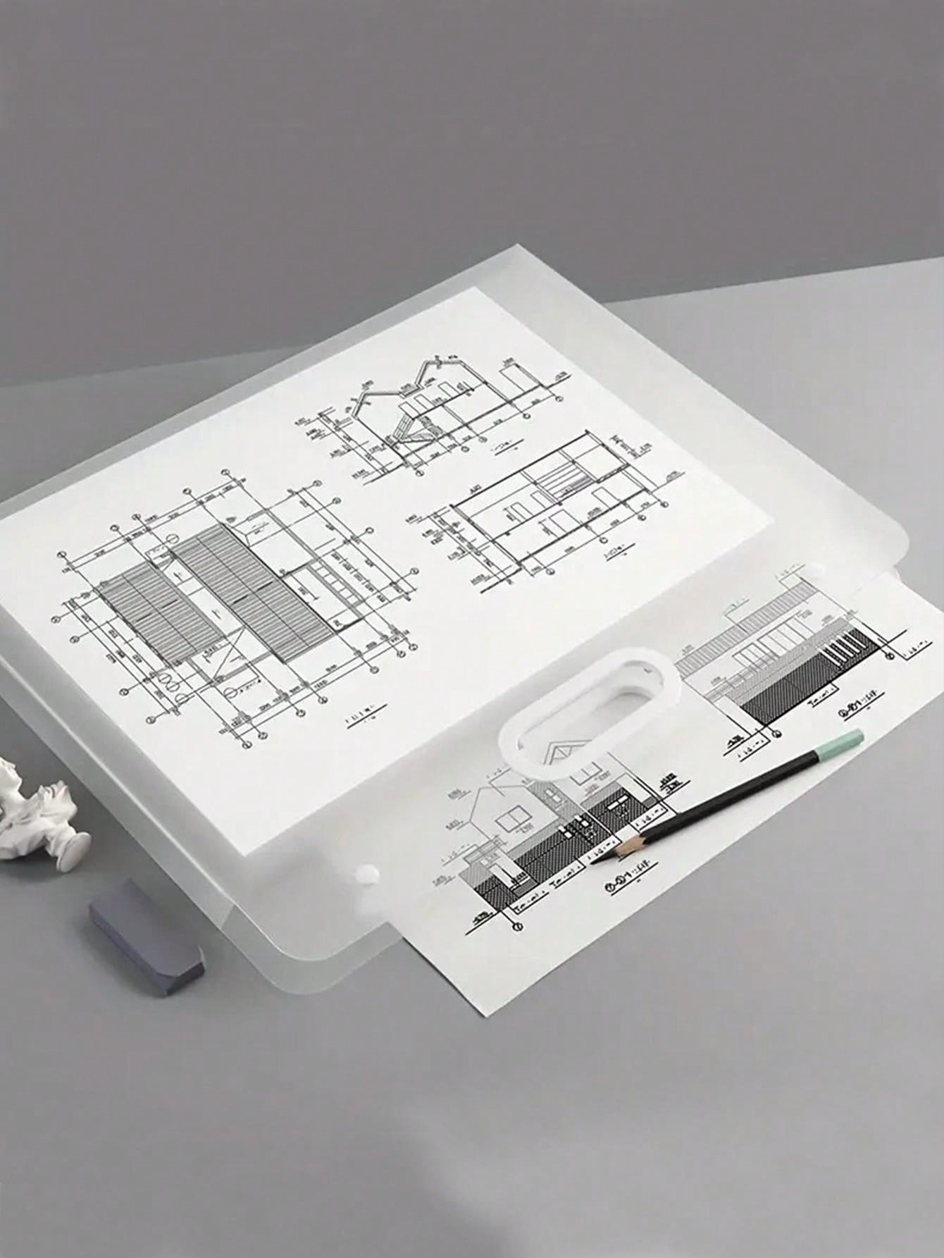 1pc 13.2x17.3 Inch Sketchbook Carrying Case Random Color, Drawing