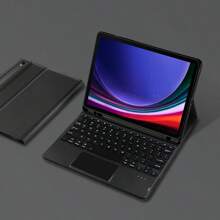 西班牙式觸控板鍵盤套,適用於三星galaxy Tab S9 11英寸 S9 Fe 10.9" 2023 X710 X716 X616 B/u平板電腦,磁分離智慧觸控板鍵盤保護套 - 黑色-西班牙語佈局 - 查看 10