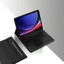 西班牙式觸控板鍵盤套,適用於三星galaxy Tab S9 11英寸 S9 Fe 10.9" 2023 X710 X716 X616 B/u平板電腦,磁分離智慧觸控板鍵盤保護套 - 黑色-西班牙語佈局 - 查看 4