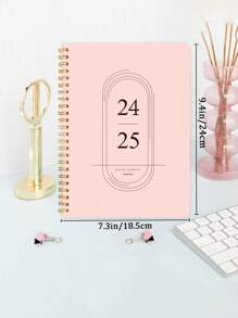 BUBU 2026 年月度计划/日历 - 2026 年 1 月至 2026 年 12 月的月度和周度计划，螺旋形计划笔记本，包含待办事项列表、目标、笔记、返校用品 - 粉色 - 查看 3