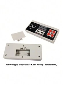 2.4g Wireless 8-bit Game Console Supporting 600+ Classic Retro Games, TV Video Av Output, USB Dual Player, Plug And Play, Portable Retro Gaming System, Electronic Mini Game Station, Toy, Gift For Festival - Grey - View 4