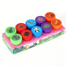 Conjunto De Sellos Para Niños De 10 Piezas, Sello Autoentintado, Juguete Educativo Para Manualidades, Álbum De Recortes, Decoración Y Regalo