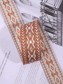 1入可調式卡其色刺繡包帶，適用於手提包/肩背包/斜跨包，時尚耐用 - 卡其色 - 查看 6