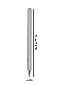 1pc Silver-compatible With Huawei/apple Capacitive Pen, Phone Tablet Stylus With Disc - Silver - View 2