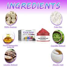 染髮膏,溫和無刺激,輕鬆遮蓋白髮,持久不損傷,多種顏色可選 - 紅色 - 查看 3