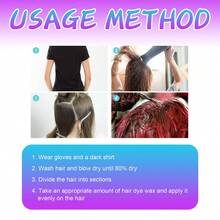 染髮膏,溫和無刺激,輕鬆遮蓋白髮,持久不損傷,多種顏色可選 - 紅色 - 查看 2