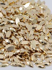 Junao 7*15mm 100pcs Sewing Crystal Ab Rhinestone Flatback Acrylic Sticker For Diy Crafts