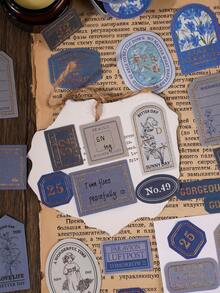 40pcs/pack Vintage Pattern Stickers - Multicolor - View 4