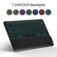 帶觸控板、磁吸分離、適配三星galaxy Tab S9 + / S9 Fe + 12.4英寸s9fe X810 X816 X818 X616 B / U平板電腦的背光鍵盤保護套 - 黑色-英語佈局 - 查看 4