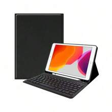 1 件黑色磁性 PU 键盘，带手写笔插槽，兼容 iPad，可折叠作为支架，可选无线鼠标兼容 - 黑色 - 查看 3
