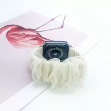1 Pieza Banda De Cabello De Malla Doble Estrella Elástica Y Banda De Reloj De Manzana Compatible Con Apple Watch Series Ultra/se/8/7/6/5/4/3/2/1, 49/45/44/42/41/40/38mm